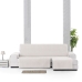 Right short arm chaise longue cover Eysa LEVANTE White 100 x 110 x 290 cm