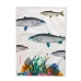 Kitchen Cloth HappyFriday Fish Multicolour 70 x 50 cm (2 Units)