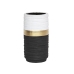 Vaso Romimex Bianco Nero Dorato Ceramica 12 x 30 x 12 cm