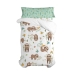 Set di copripiumino HappyFriday Moshi Moshi Happy Sloth Multicolore Singolo 2 Pezzi