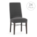 Chair Cover Eysa JAZ Dark grey 50 x 60 x 50 cm 2 Units