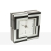 Horloge de table Romimex Blanc Noir verre 14 x 14 x 4 cm