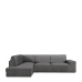 Left long arm chaise longue cover Eysa ROC Dark grey 110 x 120 x 500 cm