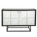 Sideboard Romimex White Black Wood 46 x 86 x 122 cm