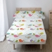 Juego de Sábanas HappyFriday Mr Fox Little Birds Multicolor Cama de 80/90 2 Piezas