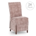 Housse de Chaise Eysa TURIN Rose 40 x 135 x 45 cm 2 Unités