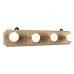 Wall mounted coat hanger Romimex Natural Wood Resin 48 x 7 x 12 cm