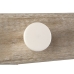 Wall mounted coat hanger Romimex Natural Wood Resin 48 x 7 x 12 cm