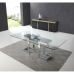 Table Romimex Argenté verre Acier inoxydable Verre trempé 150 x 75 x 90 cm