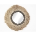 Wall mirror Romimex Natural Natural Fibre Window 70 x 70 x 3 cm Circular