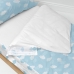 Quilt Cover without Filling HappyFriday Basic Kids Clouds Blue 105 x 200 cm