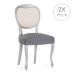 Housse de Chaise Eysa TROYA Gris 50 x 5 x 50 cm 2 Unités