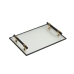 Dienblad Romimex Transparant Gouden Metaal Glas 31 x 4 x 20 cm