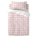 Dyne deksel sett HappyFriday Basic Kids Rosa Barneseng Gingham 2 Deler