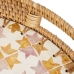 Schale Alexandra House Living Bunt Rattan Perlmutt kreisförmig 33 x 35 x 33 cm