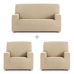 Sofa cover set Eysa TROYA Beige 70 x 110 x 210 cm 3 Pieces