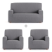 Sofa hoes set Eysa TROYA Grijs 70 x 110 x 210 cm 3 Onderdelen