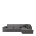 Funda para chaise longue de brazo largo derecho Eysa ROC Gris oscuro 110 x 120 x 500 cm