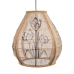 Lampadario Romimex Nero Naturale Juta Bambù 40 x 41 x 40 cm