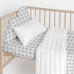 Cot protector HappyFriday Basic Kids Vichy Grey 60 x 40 cm