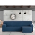 Hoes voor chaise longue met korte armleuning links Eysa TROYA Blauw 170 x 110 x 310 cm