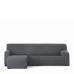 Right short arm chaise longue cover Eysa BRONX Dark grey 110 x 110 x 310 cm