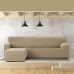 Funda para chaise longue de brazo corto izquierdo Eysa JAZ Beige 120 x 120 x 360 cm