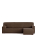 Hoes voor chaise longue met korte armleuning links Eysa TROYA Bruin 170 x 110 x 310 cm