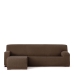 Hoes voor chaise longue met korte armleuning links Eysa TROYA Bruin 170 x 110 x 310 cm