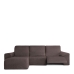 Hoes voor chaise longue met korte armleuning links Eysa ROC Bruin 120 x 120 x 360 cm