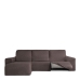 Hoes voor chaise longue met korte armleuning links Eysa ROC Bruin 120 x 120 x 360 cm