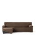 Hoes voor chaise longue met korte armleuning links Eysa JAZ Bruin 120 x 120 x 360 cm