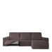 Hoes voor chaise longue met korte armleuning rechts Eysa ROC Bruin 120 x 120 x 360 cm