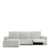 Capa para chaise longue de braço curto esquerdo Eysa JAZ Branco 120 x 120 x 360 cm