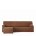 Right short arm chaise longue cover Eysa BRONX Brown 110 x 110 x 310 cm