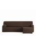 Housse pour chaise longue accoudoir court droit Eysa BRONX Marron 110 x 110 x 310 cm