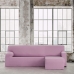 Hoes voor chaise longue met korte armleuning rechts Eysa BRONX Roze 110 x 110 x 310 cm