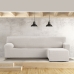 Funda para chaise longue de brazo corto derecho Eysa JAZ Blanco 120 x 120 x 360 cm