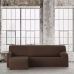 Hoes voor chaise longue met korte armleuning links Eysa BRONX Bruin 110 x 110 x 310 cm