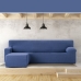 Hoes voor chaise longue met korte armleuning links Eysa JAZ Blauw 120 x 120 x 360 cm