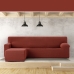 Capa para chaise longue de braço curto esquerdo Eysa JAZ Vermelho Escuro 120 x 120 x 360 cm