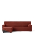 Capa para chaise longue de braço curto esquerdo Eysa JAZ Vermelho Escuro 120 x 120 x 360 cm