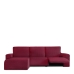 Hoes voor chaise longue met korte armleuning links Eysa JAZ Bordeaux 120 x 120 x 360 cm