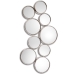 Wall mirror Alexandra House Living Silver Metal Circles 6 x 87 x 45 cm Circular