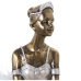 Decoratieve figuren Alexandra House Living Wit Zilverkleurig Acryl Plastic Melamine Ballerina