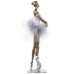 Decoratieve figuren Alexandra House Living Wit Zilverkleurig Acryl Plastic Melamine Ballerina