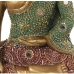 Deko-Figur Alexandra House Living Rot grün Gold Kunststoff Buddha 13 x 23 x 30 cm