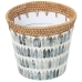 Blumentopf Alexandra House Living Bunt Rattan Perlmutt gedruckt 18 x 14 x 18 cm