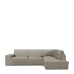 Hoes voor chaise longue met lange armleuning rechts Eysa ROC Geglaceerd kastanje Lichtbruin 110 x 120 x 500 cm