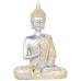 Dekoratív Figura Alexandra House Living Aranysàrga Ezüst színű Műanyag Buddha 17 x 27 x 40 cm